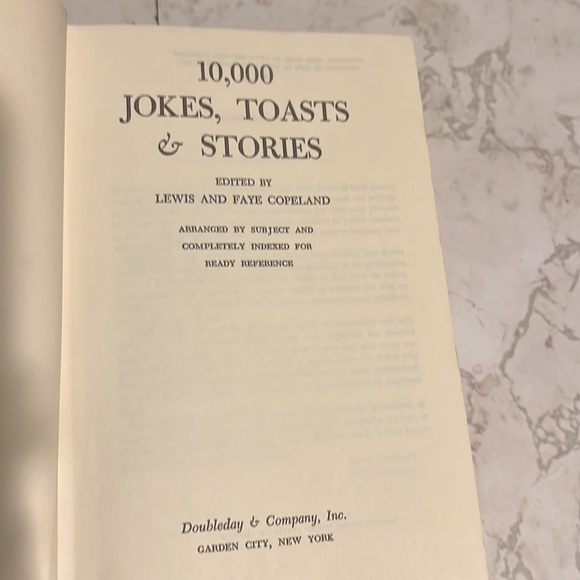 Other 1000 Jokes Toasts Stories Lewis And Faye Copeland Vintage Joke